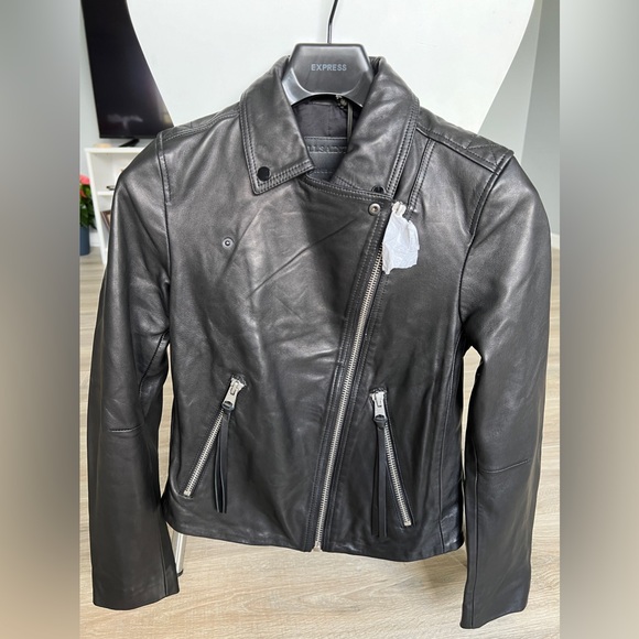 AllSaints Dalby Biker (Black) Women's Clothing - Picture 5 of 5